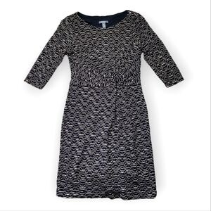 Muse Geometric Midi 3/4 Sleeves Dress